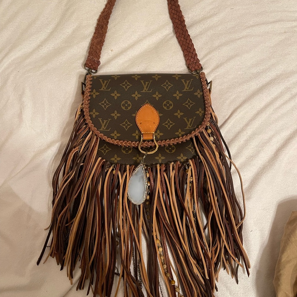 Authentic Louis Vuitton repurposed from Vintage Boho Bags World Traveler
